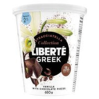 Liberté - Greek Yogurt Vanilla with Chocolate Pieces  2 % M.F., 650 Gram