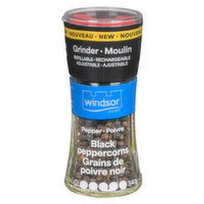 Windsor - Black Peppercorns Grinder, 34 Gram