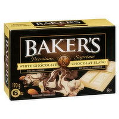 BAKER'S - White Chocolate Baking Bar, 170 Gram
