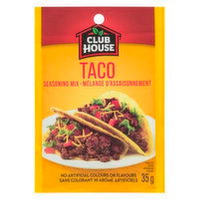 Club House - Seasoning - Taco, 35 Gram
