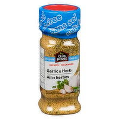 Club House - Seasoning - Garlic & Herb Salt Free, 142 Gram