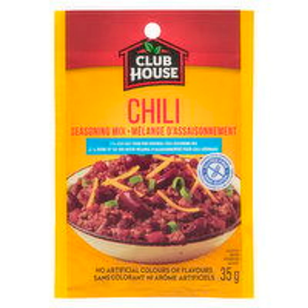 Club House - Chili Seasoning Mix 25% Less Salt, 35 Gram