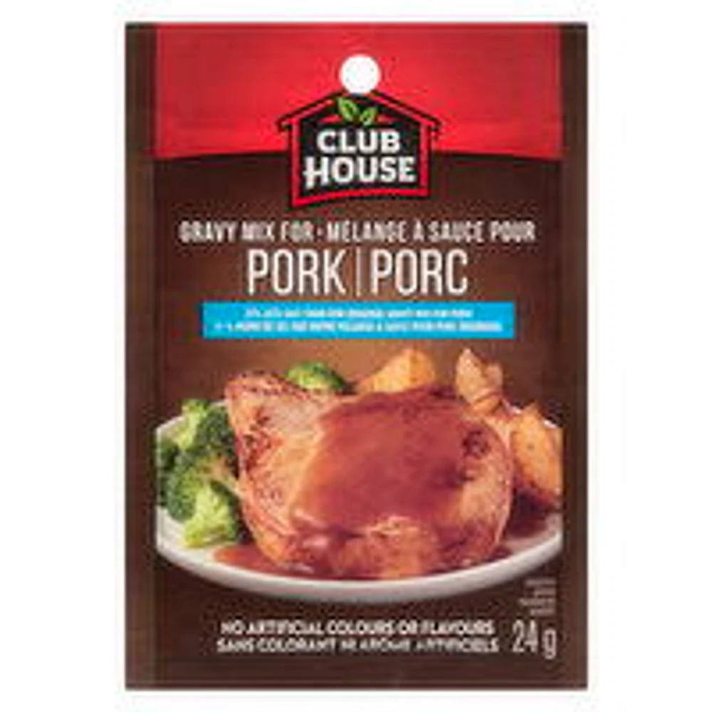 Club House - Pork Gravy Mix - Less Salt, 24 Gram