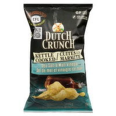 Dutch Crunch - Kettle Cooked Potato Chips Sea Salt & Malt Vinegar, 200 Gram