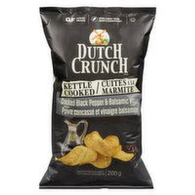 Dutch Crunch - Kettle Cooked Potato Chips- Black Pepper & Vinegar, 200 Gram