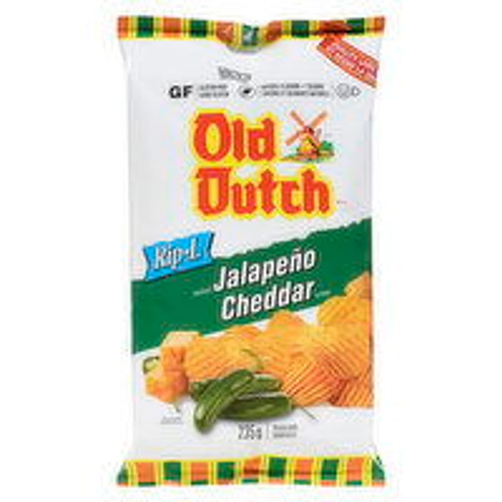 Old Dutch - Rip-L Potato Chips, Jalapeno & Cheddar, 235 Gram
