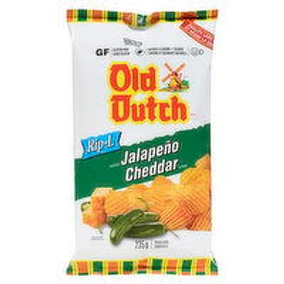 Old Dutch - Rip-L Potato Chips, Jalapeno & Cheddar, 235 Gram