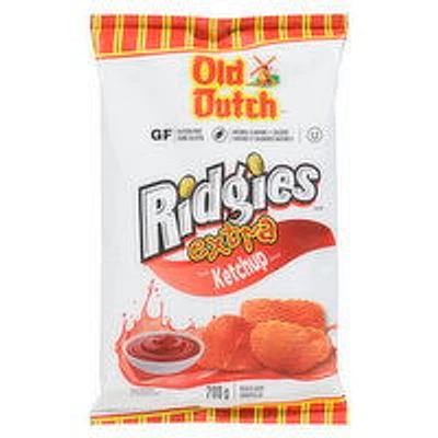 Old Dutch - Ridgies Potato Chips, Extra Ketchup, 200 Gram
