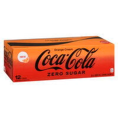 Coca Cola - Zero Sugar Orange Cream, 12 Each
