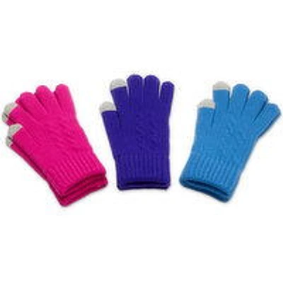 Winter - Touch Screen Gloves Acrylic, 9In Assorted, 1 Each