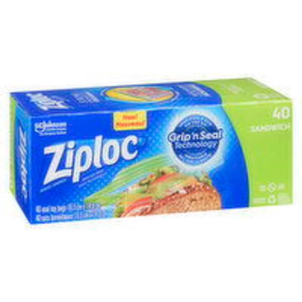 Ziploc - Easy Open Tabs Sandwich Bags, 40 Each