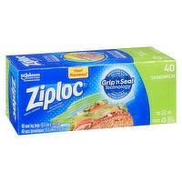 Ziploc - Easy Open Tabs Sandwich Bags, 40 Each