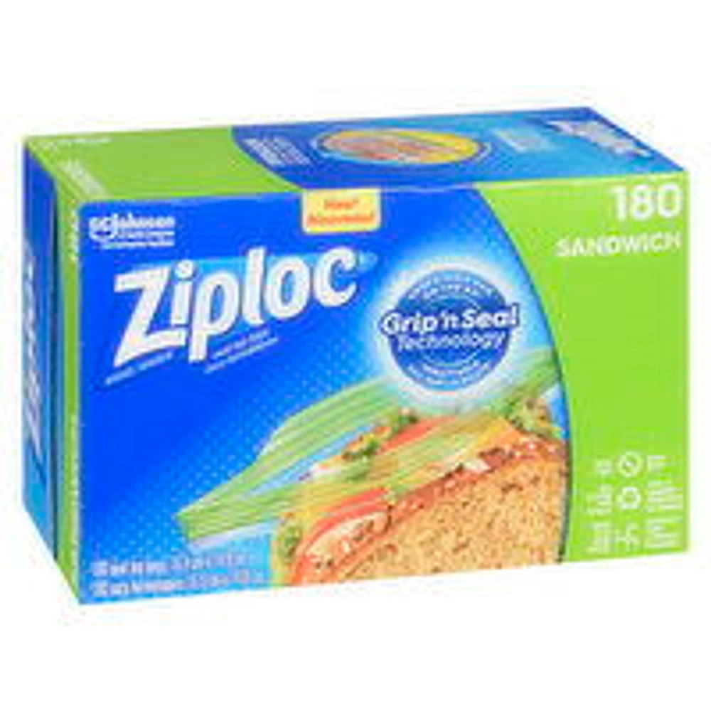 Ziploc - Easy Open Tabs Sandwich Bags, 180 Each