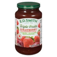 E.D. Smith - Triple Fruits Jam - Strawberry w/ Rasp & Plum, 500 Millilitre