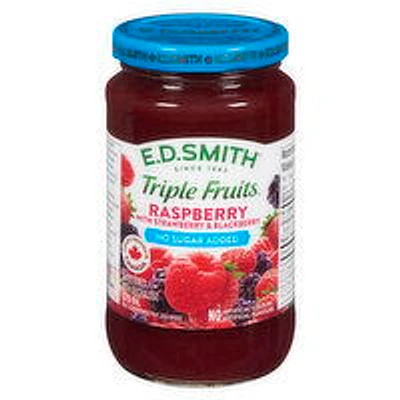 E.D. Smith - Triple Fruits Raspberry No Sugar Added, 375 Millilitre