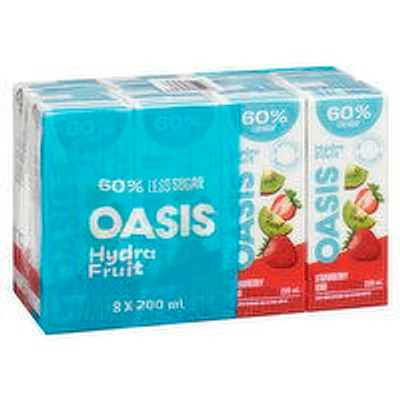 Oasis Hydrafruit - Strawberry Kiwi Fruit Juice Boxes, 8 Each