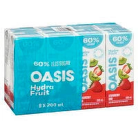 Oasis Hydrafruit - Strawberry Kiwi Fruit Juice Boxes, 8 Each