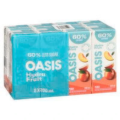 Oasis - Hydrafruit Peach Juice Boxes, 8 Each