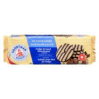 Voortman - Shortbread Cookies, Fudge Striped No Sugar Added, 320 Gram