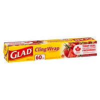 Glad - ClingWrap, Clear Food Wrap 60m, 1 Each