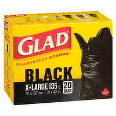 Glad - Easy Tie Garbage Bags - Extra Large, 20 Each
