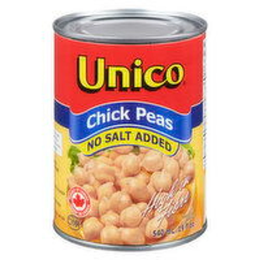 Unico - Chick Peas No Salt Added, 540 Millilitre
