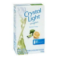 Crystal Light - Singles Drink Mix Lemon Lime Low Calorie, 10 Each