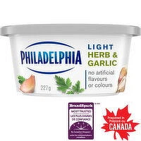Philadelphia - Light Herb & Garlic Cream Cheese, 227 Gram