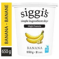 siggi's - Banana Skyr Yogurt 2%, 650 Gram