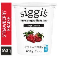 siggi's - Strawberry Skyr Yogurt 2%, 650 Gram