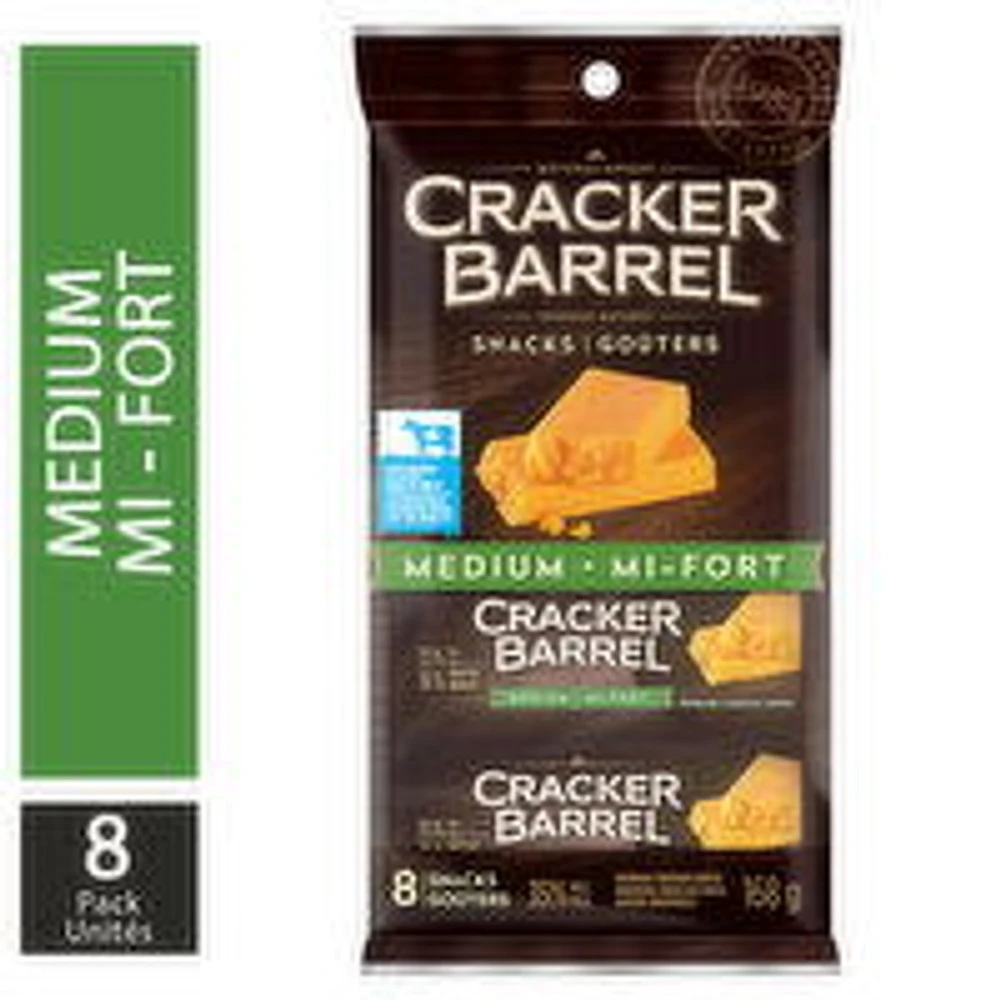 Cracker Barrel - Medium Cheddar Cheese Snacks, 8 Each