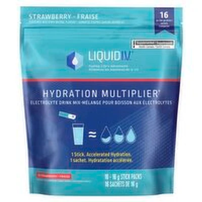 Liquid IV - Electrolyte Drink Mix Strawberry, 16 Each