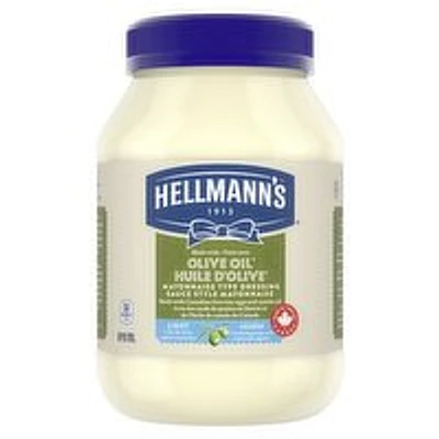 Hellmann's - Mayonnaise Olive Oil, Light, 890 Millilitre