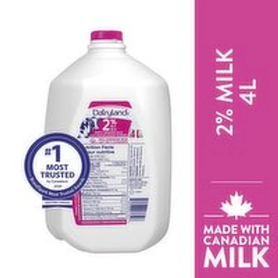 Dairyland - 2% Regular Milk, 4 Litre