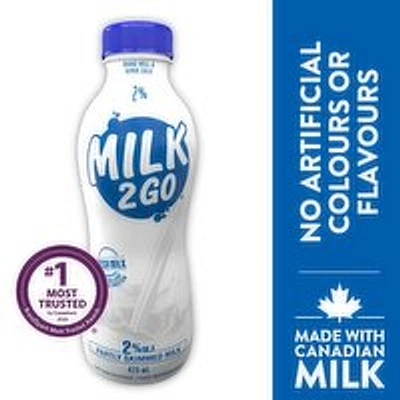 MILK 2 GO - 2% Partly Skimmed Milk, 473 Millilitre