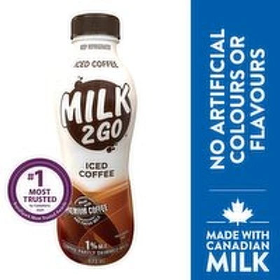 MILK 2 GO - 1% Iced Coffee Partly Skimmed Milk, 473 Millilitre