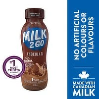 MILK 2 GO - 1% Chocolate Partly Skimmed Milk, 310 Millilitre