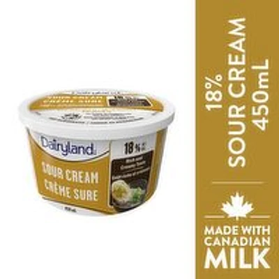Dairyland - 18% Sour Cream, 450 Millilitre