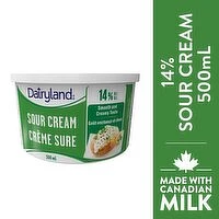 Dairyland - 14% Sour Cream, 500 Millilitre