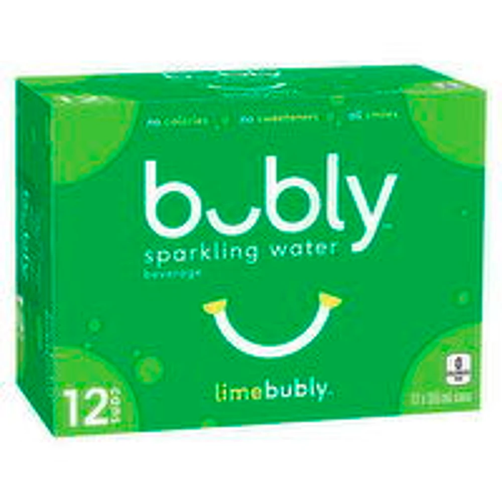 Bubly - Sparkling Water Lime 355 mL Cans, 12 Each