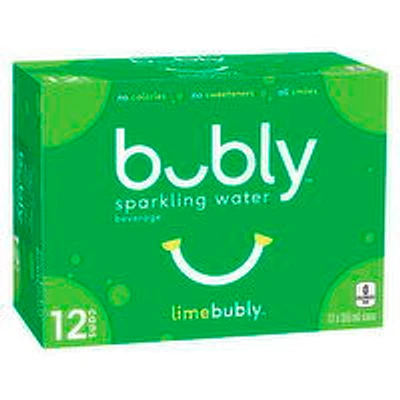 Bubly - Sparkling Water Lime 355 mL Cans, 12 Each