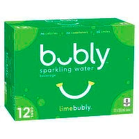 Bubly - Sparkling Water Lime 355 mL Cans, 12 Each