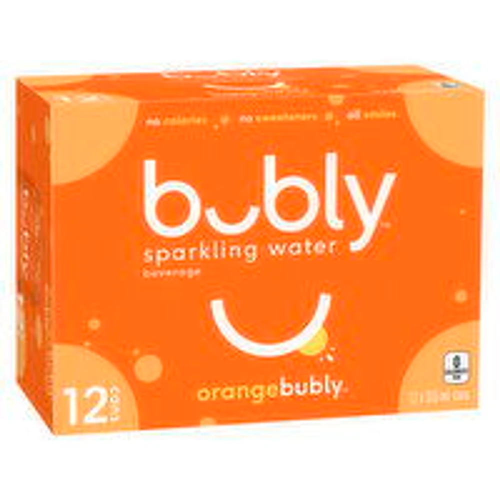 Bubly - Sparkling Water Orange 355 mL Cans, 12 Each