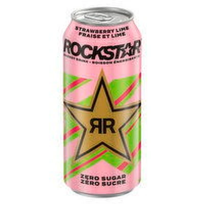 Rockstar - Zero Sugar Strawberry Lime, 473 Millilitre