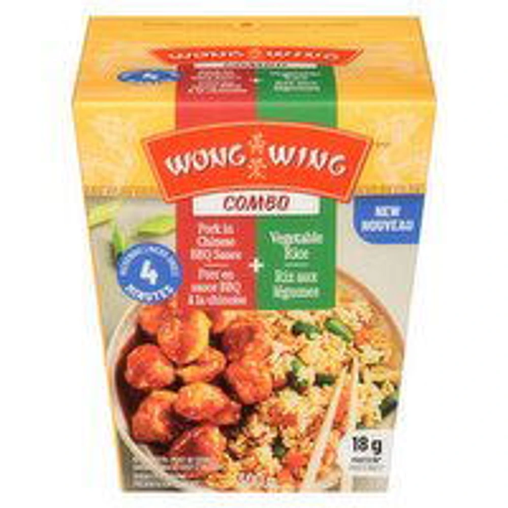 Wong Wing - Combo BBQ Pork- Veg Rice, 18 Gram
