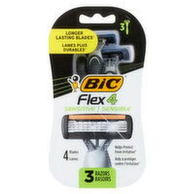 BIC - Flex 4 Disposable Razor, 3 Each