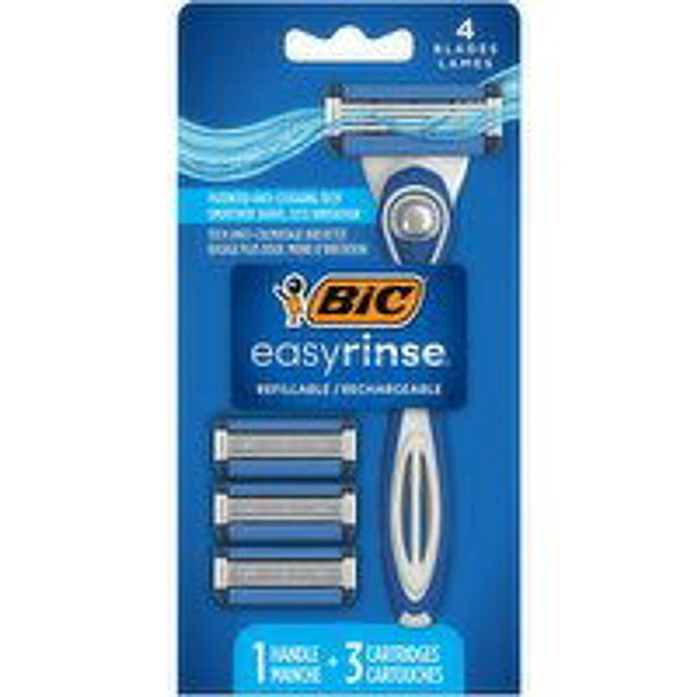 BIC - Shaver Easy rinse Hybrid Men Disposable Razor, 3 Each