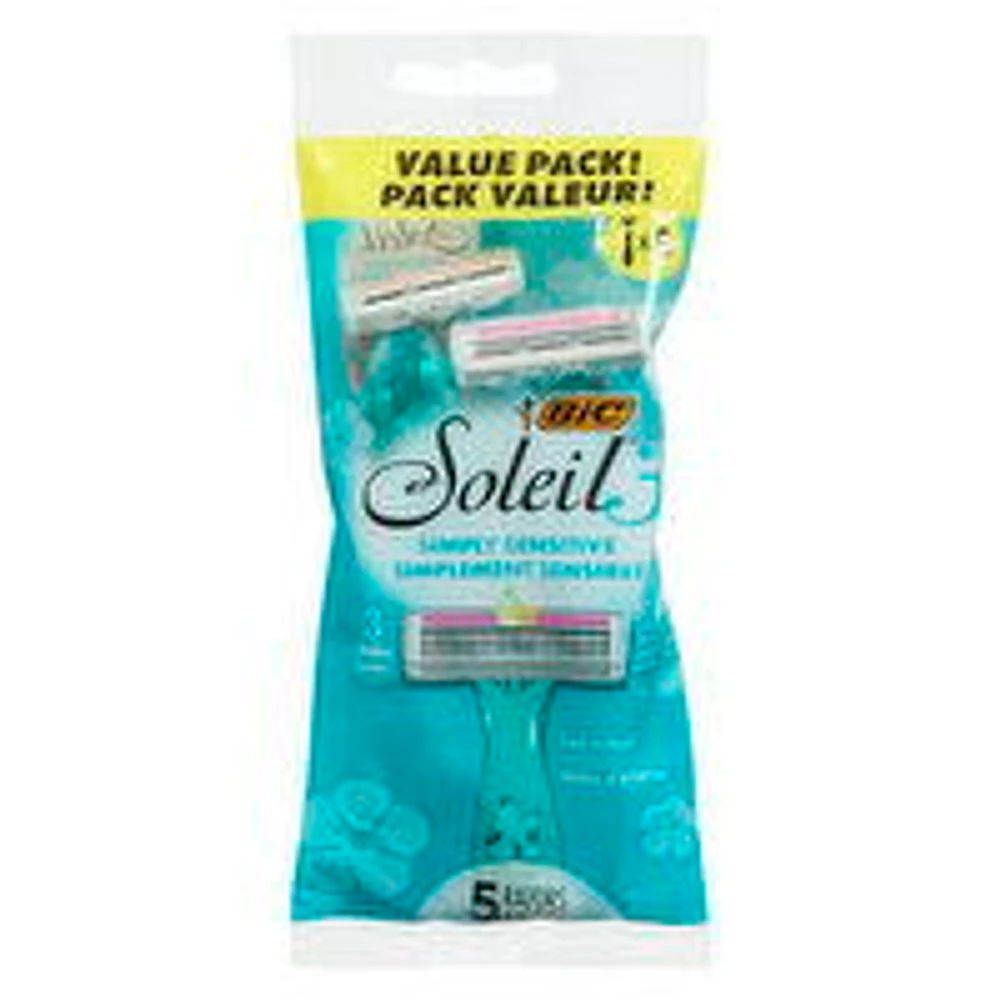 BIC - Simply Sensitive Razors, 5 Each