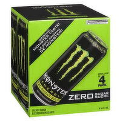 Monster - Energy Drink Zero Sugar, 4 Each