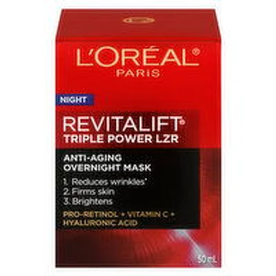 L'Oreal - Revitalift Triple Power LZR Anti-Aging Overnight Mask, 1 Each